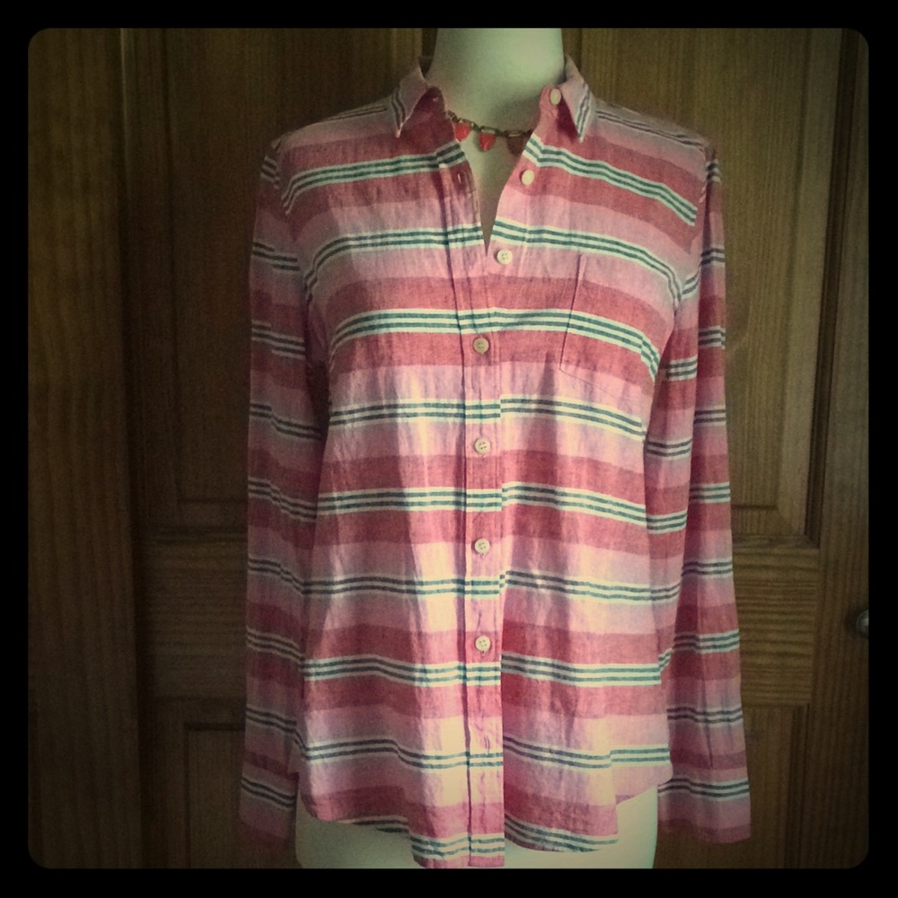 J. Crew Cotton/Linen Gauze Shirt, Women’s Small